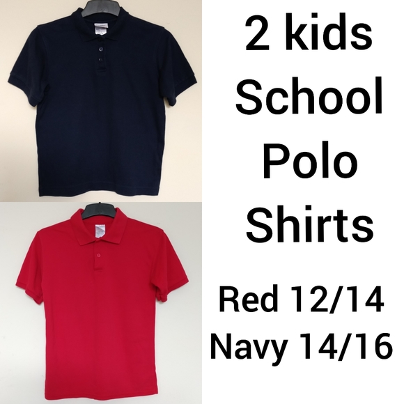 red school polo